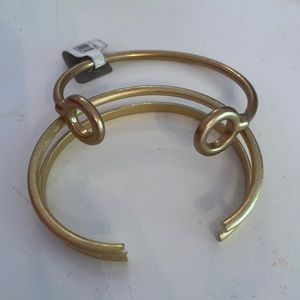 NWT jcrew  set of 2 gold bracelets